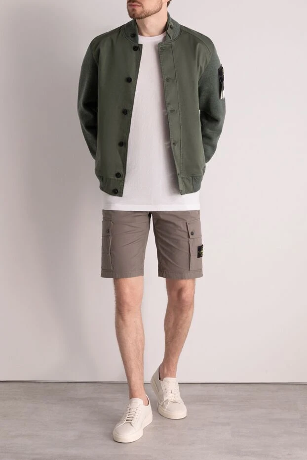 Stone Island man green men's cotton jacket купить с ценами и фото 178847 - photo 2