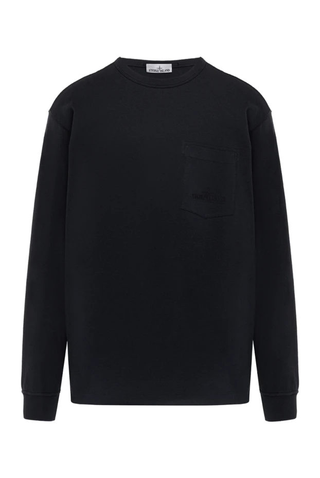 Stone Island man blue cotton sweatshirt for men купить с ценами и фото 178852 - photo 1