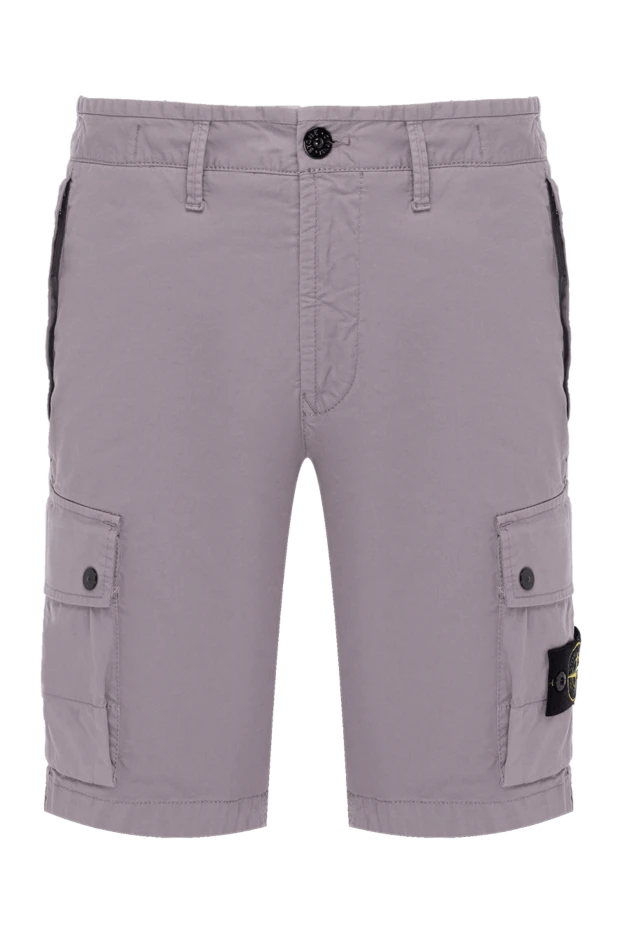 Stone Island man men's gray shorts made of cotton and elastane купить с ценами и фото 178858 - photo 1