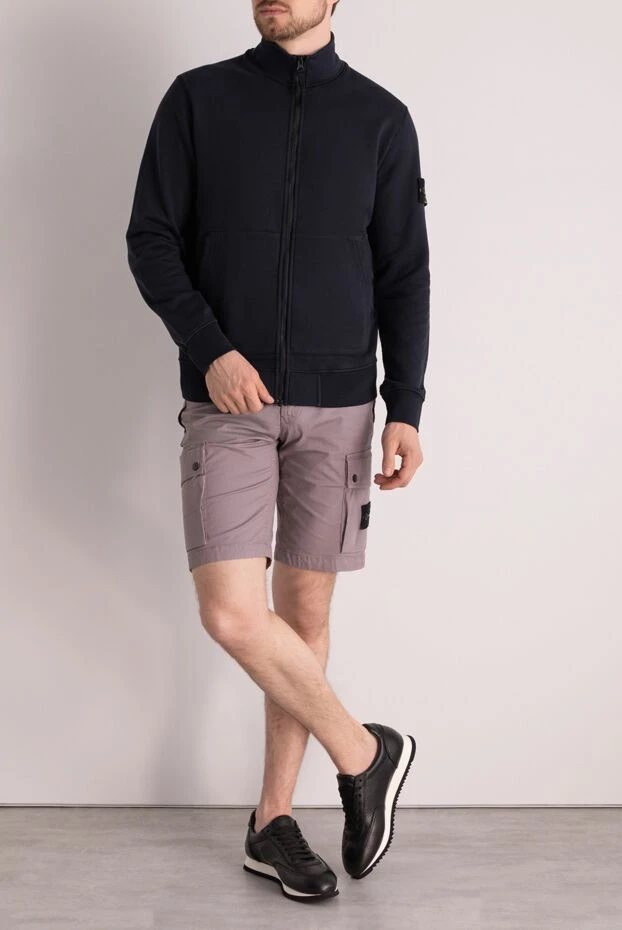 Stone Island man men's gray shorts made of cotton and elastane купить с ценами и фото 178858 - photo 2