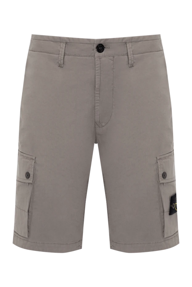 Stone Island man men's gray shorts made of cotton and elastane купить с ценами и фото 178859 - photo 1