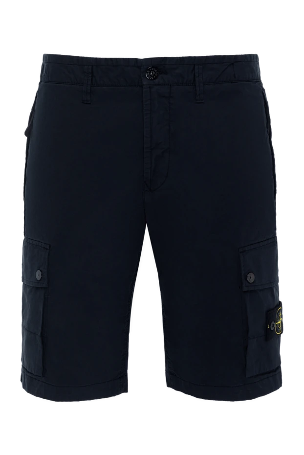 Stone Island man men's blue shorts made of cotton and elastane купить с ценами и фото 178860 - photo 1