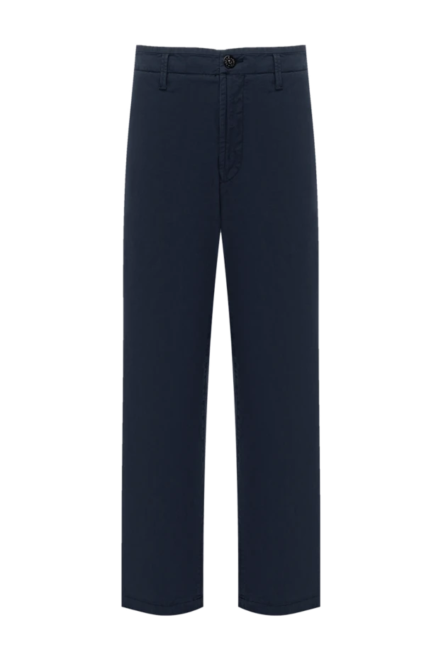 Stone Island man men's blue cotton and elastane trousers купить с ценами и фото 178863 - photo 1