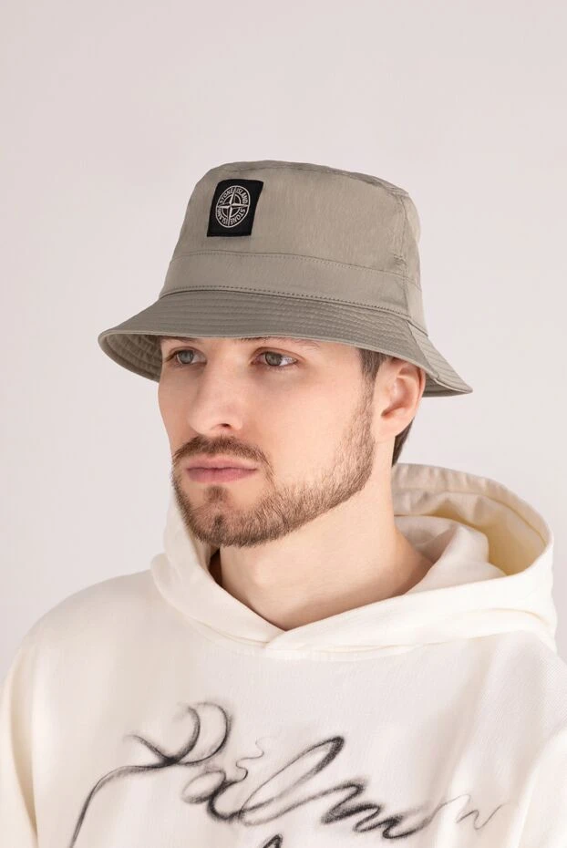 Stone Island man men's gray nylon bucket hat купить с ценами и фото 178866 - photo 2