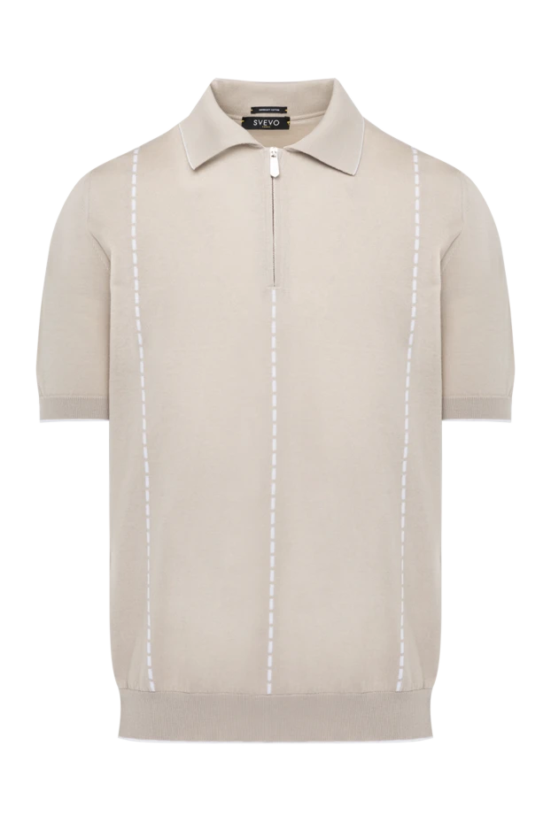 Svevo man men's beige cotton polo купить с ценами и фото 178874 - photo 1