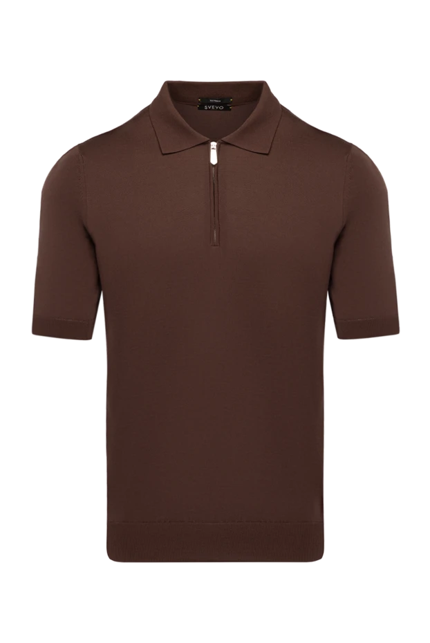 Svevo man men's brown silk polo купить с ценами и фото 178875 - photo 1