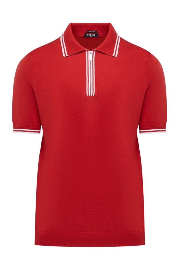 Svevo man men's red cotton polo купить с ценами и фото 178878 - photo 1