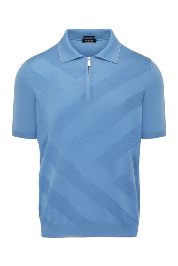 Svevo man men's blue cotton polo купить с ценами и фото 178879 - photo 1