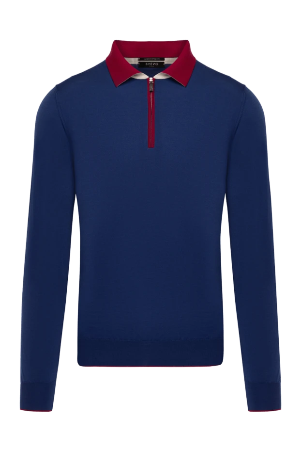 Svevo man men's blue long sleeve wool polo купить с ценами и фото 178890 - photo 1