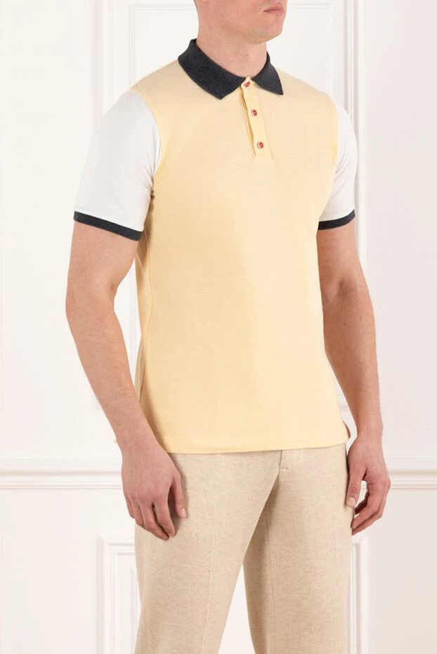 Kiton контрасты жағасы бар ерлер сары полосы 178896 - фото 3