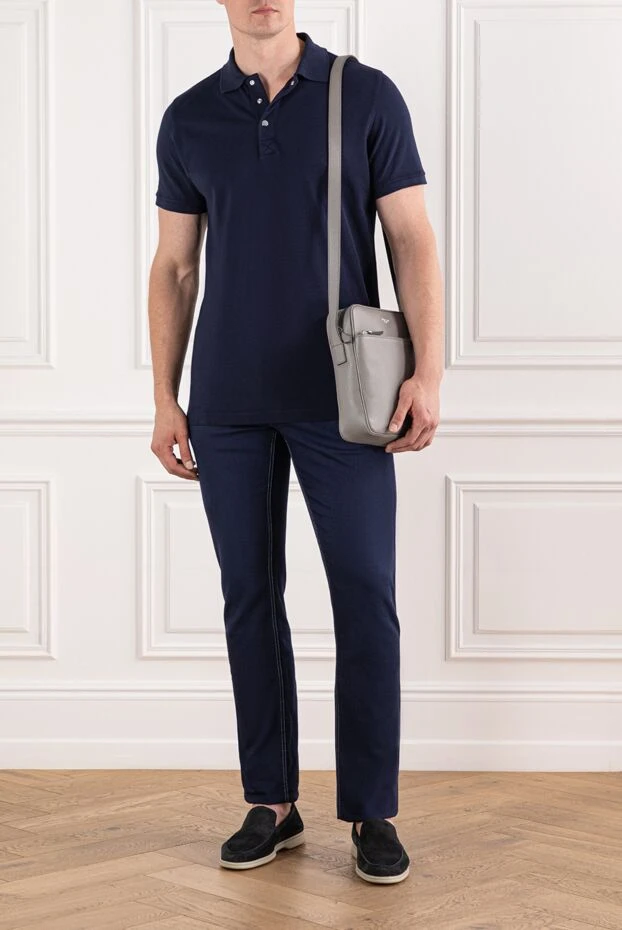 Kiton мақта түймелері бар ерлер көк полосы 178899 - фото 2