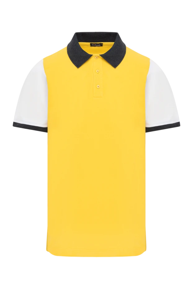 Men's yellow polo with black collar - photo 1