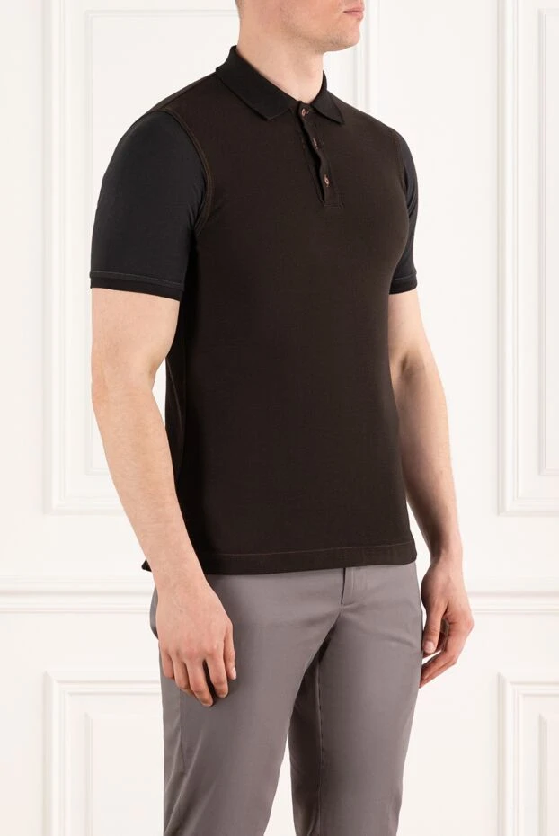 Kiton ерлерге арналған қызыл түймелері бар мақтадан жасалған поло жейдесі
 178915 - фото 3