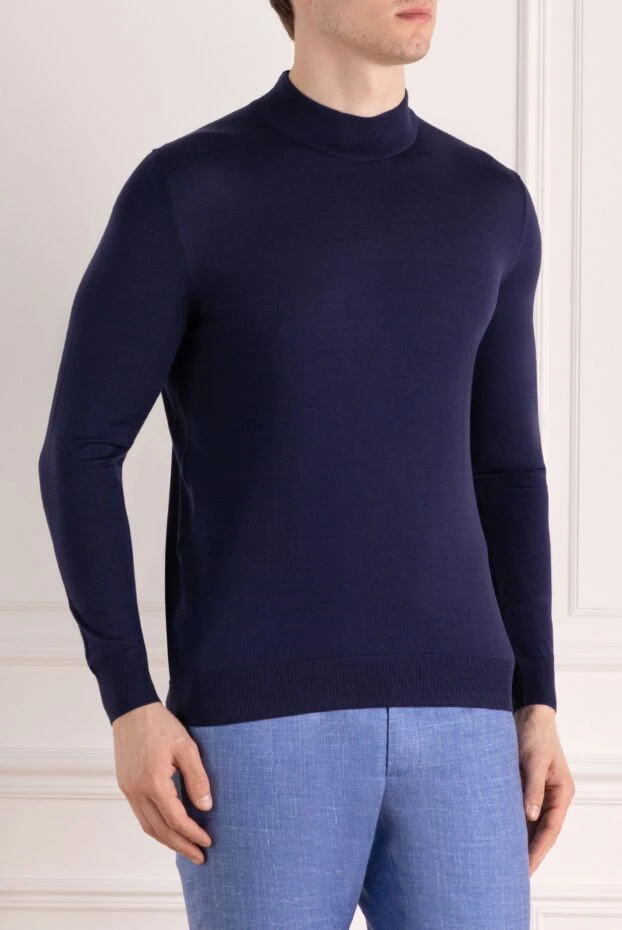 Cesare di Napoli man jumper with high neck, wool, gray for men 141425 - photo 3