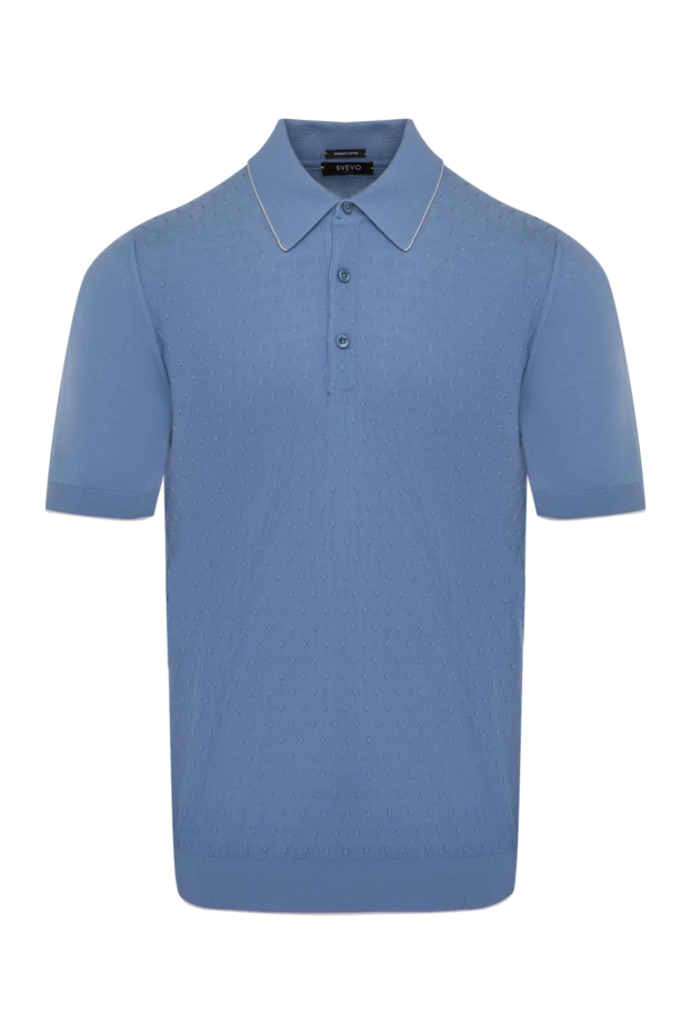 Svevo man men's blue cotton polo купить с ценами и фото 178941 - photo 1