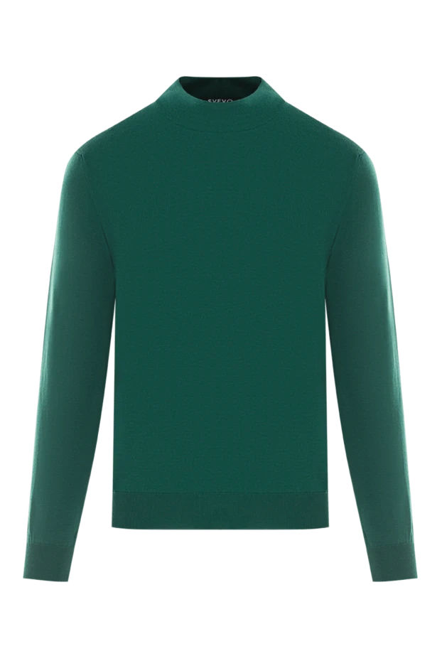 Жасыл жүннен жасалған водолазка жағалы свитер - фото 1