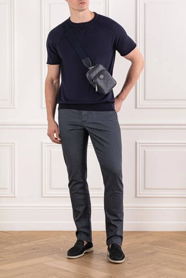 Svevo хлопковый джемпер синий мужской 178956 - фото 2