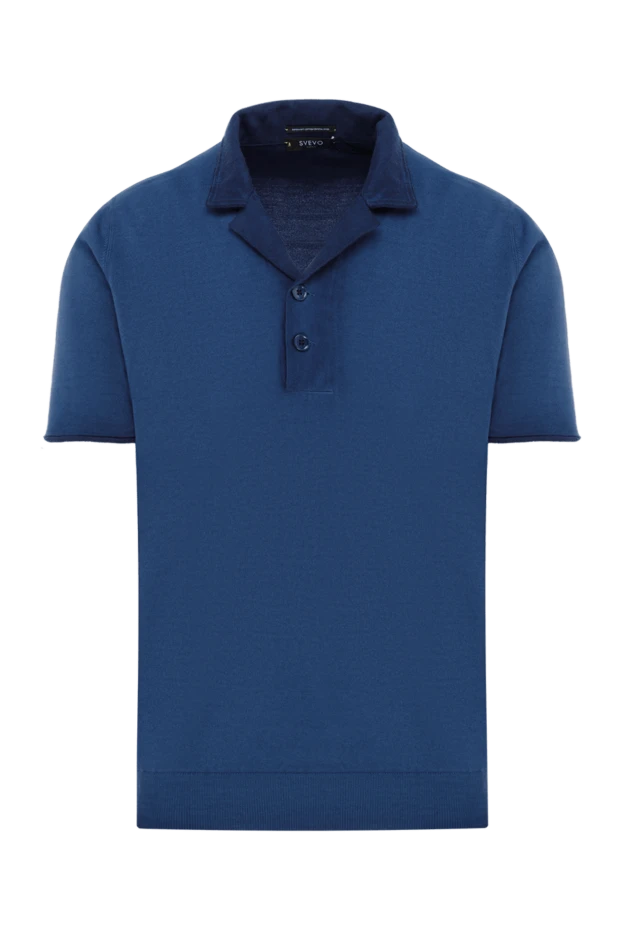 Контрасты жағасы бар ерлер көк мақта полосы - фото 1