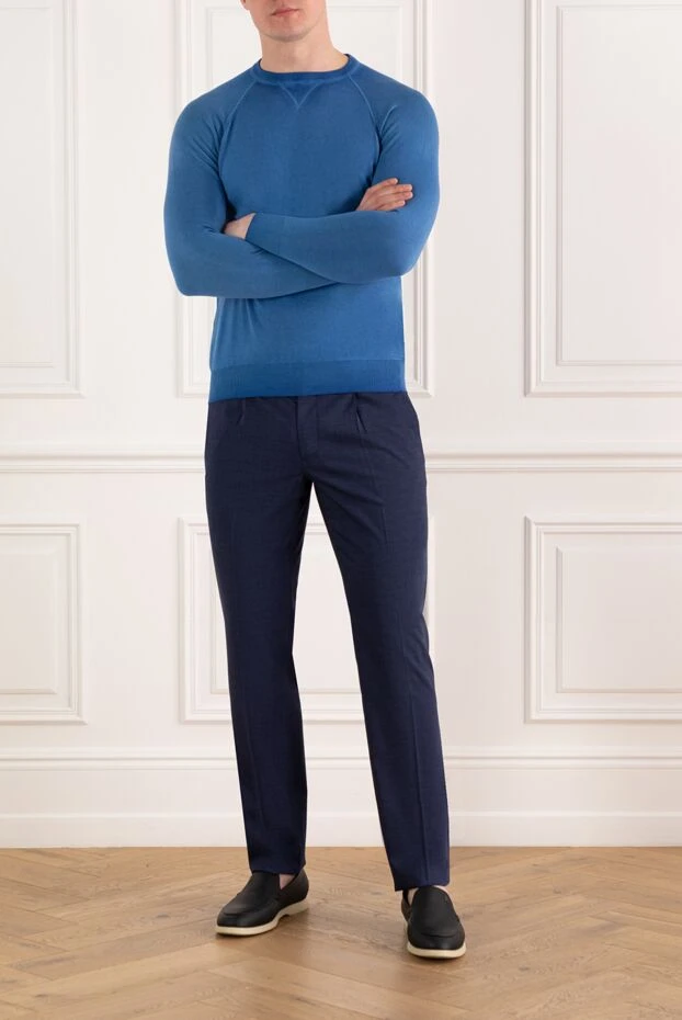 Blue long sleeve jumper for men - photo 2