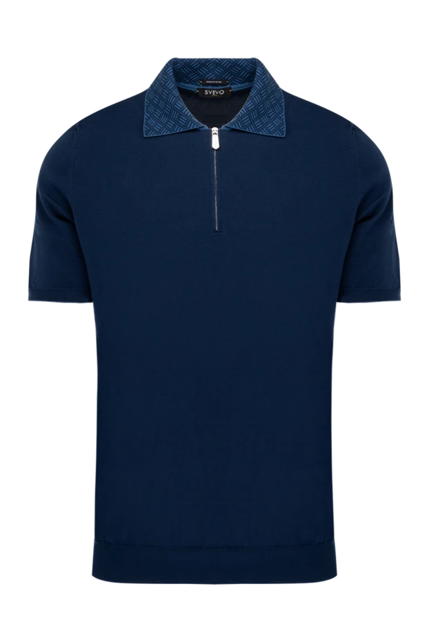 Svevo man men's blue cotton polo купить с ценами и фото 178969 - photo 1