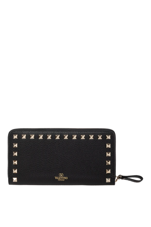 Valentino woman women's black genuine leather wallet купить с ценами и фото 178971 - photo 1