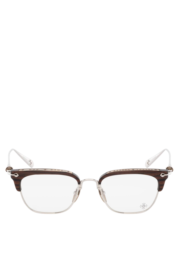 Chrome Hearts man glasses frames made of metal and plastic, brown, for men купить с ценами и фото 178995 - photo 1