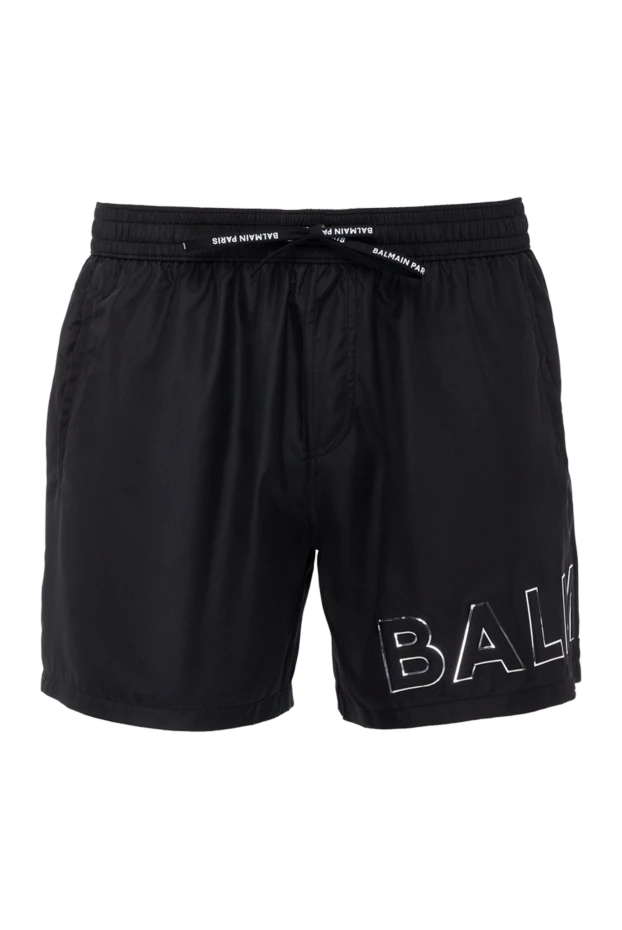 Balmain man black men's beach shorts made of polyester купить с ценами и фото 178999 - photo 1