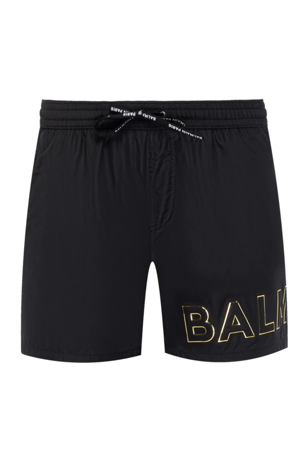 Balmain man black men's beach shorts made of polyester купить с ценами и фото 179000 - photo 1