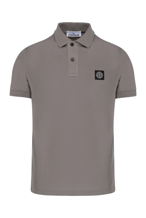 Stone Island man men's beige cotton and elastane polo купить с ценами и фото 179036 - photo 1