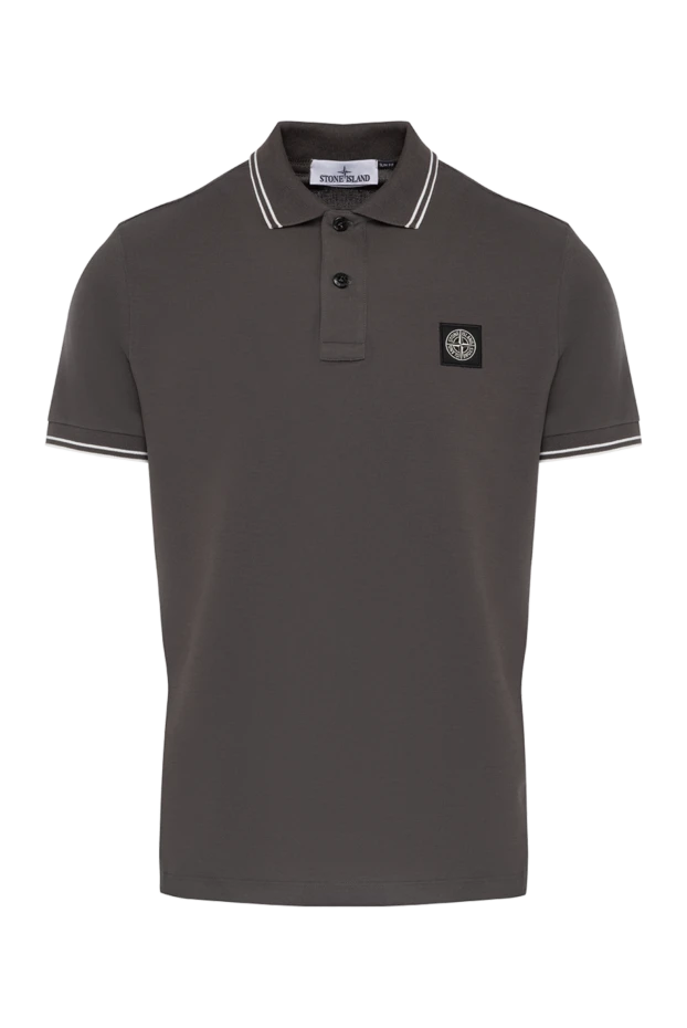 Stone Island man men's gray polo made of cotton and elastane купить с ценами и фото 179041 - photo 1