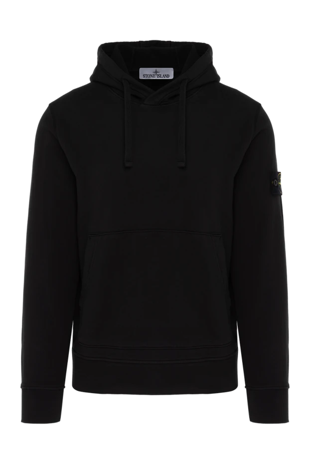 Stone Island man black men's cotton hoodie купить с ценами и фото 179053 - photo 1