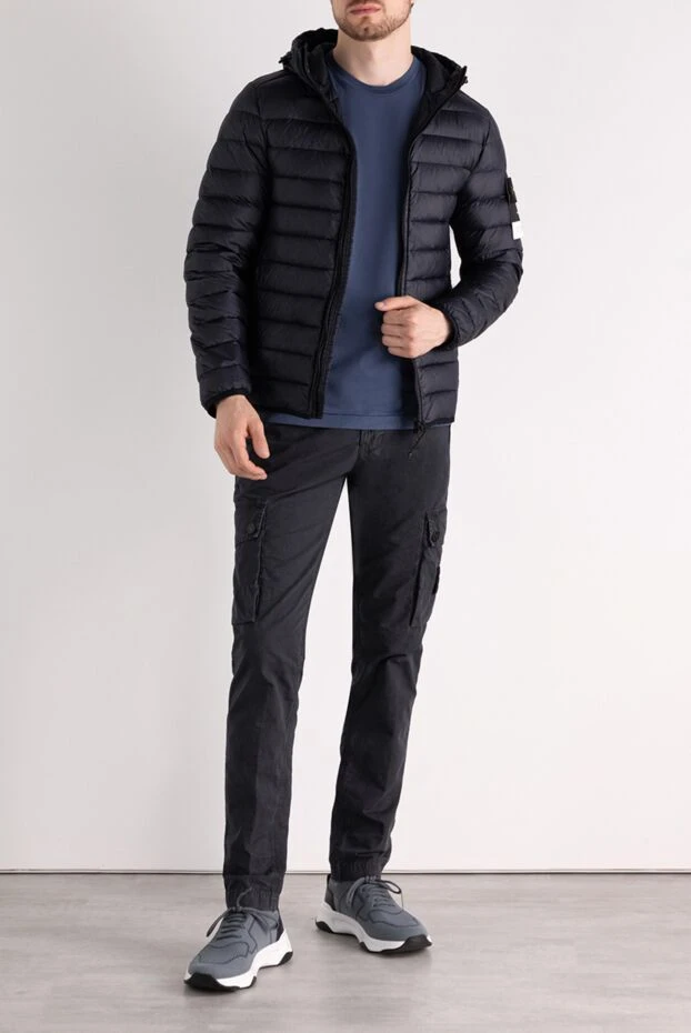 Stone Island man men's blue jacket made of polyamide купить с ценами и фото 179055 - photo 2