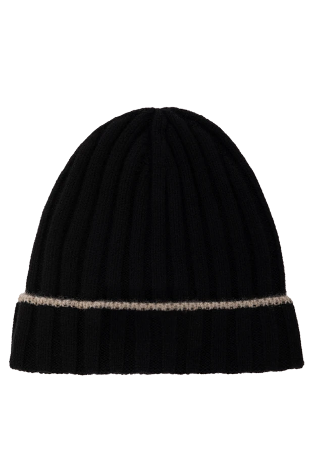 Brunello Cucinelli шапка черная мужская из кашемира 179068 - фото 3