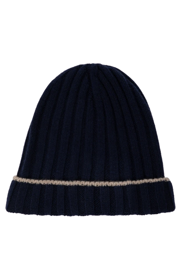 Brunello Cucinelli шапка синяя мужская из кашемира 179069 - фото 3