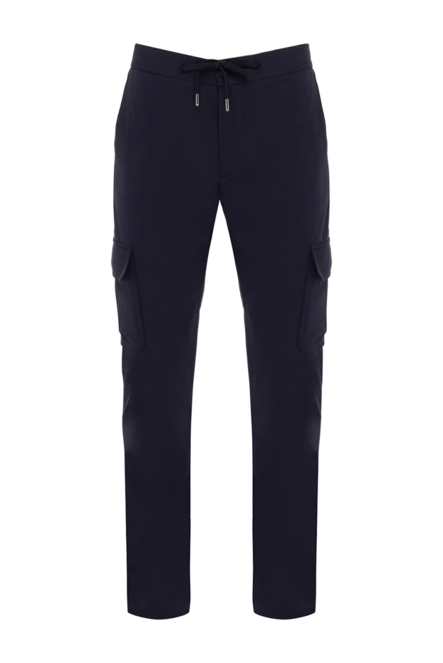 Cesare di Napoli man men's blue trousers made of polyamide and elastane купить с ценами и фото 179075 - photo 1