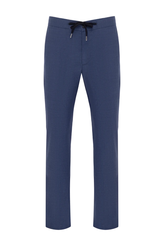 Cesare di Napoli man men's blue trousers made of wool купить с ценами и фото 179076 - photo 1