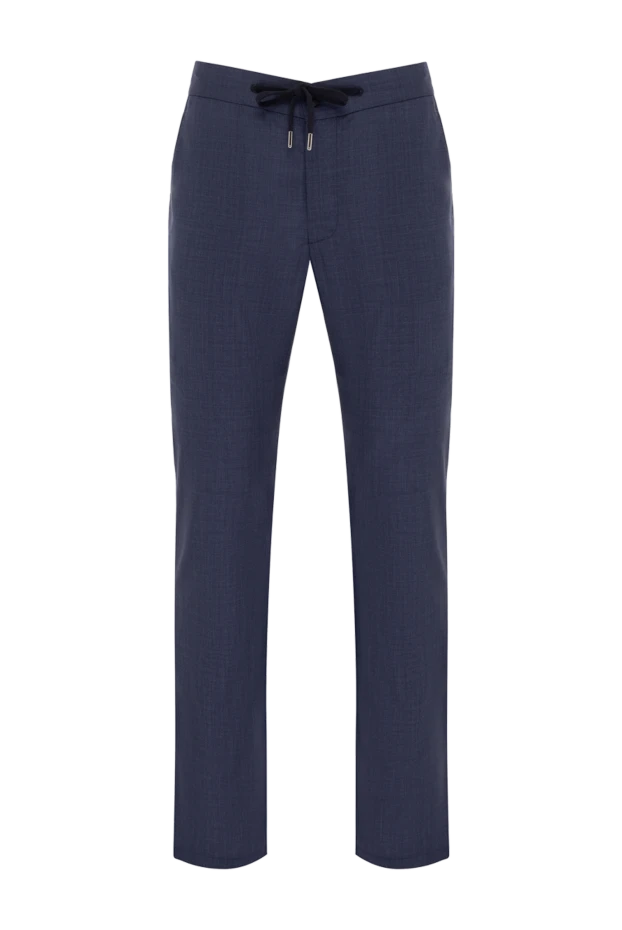 Cesare di Napoli man men's blue trousers made of wool купить с ценами и фото 179079 - photo 1