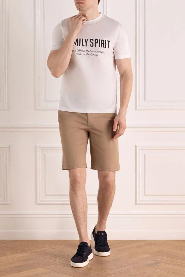 Cesare di Napoli man men's beige shorts купить с ценами и фото 179081 - photo 2