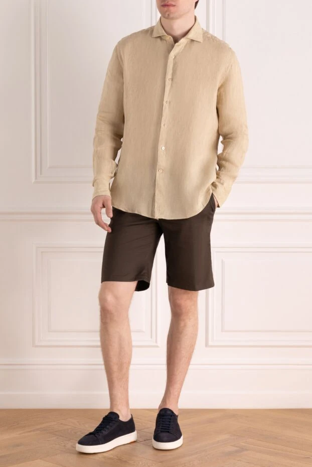 Cesare di Napoli man men's brown shorts купить с ценами и фото 179083 - photo 2