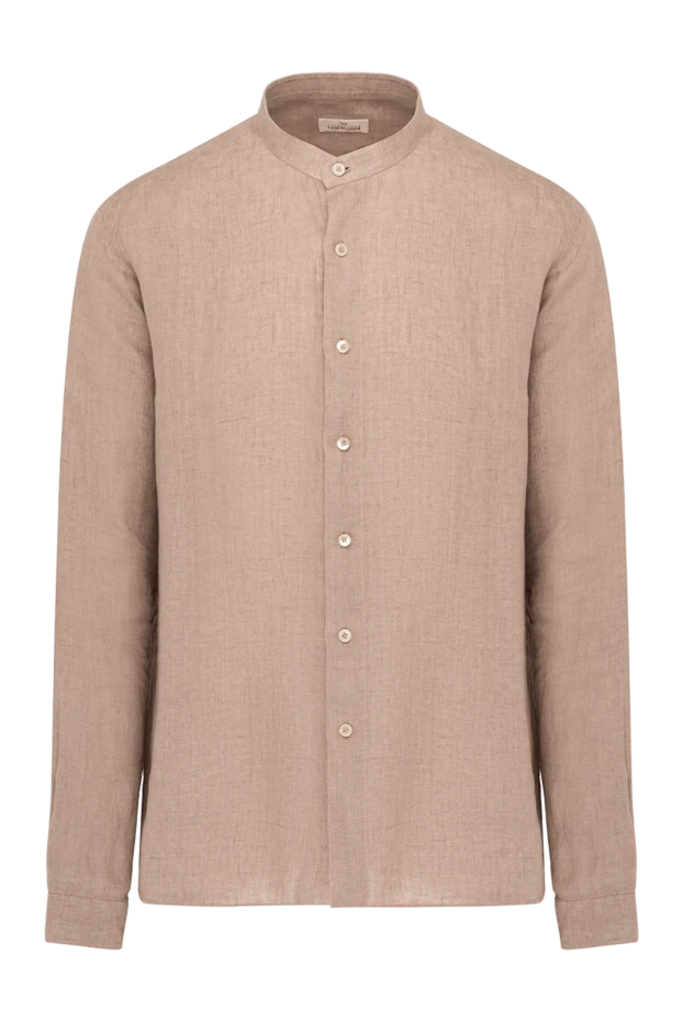 Alessandro Gherardi man beige men's linen shirt купить с ценами и фото 179092 - photo 1