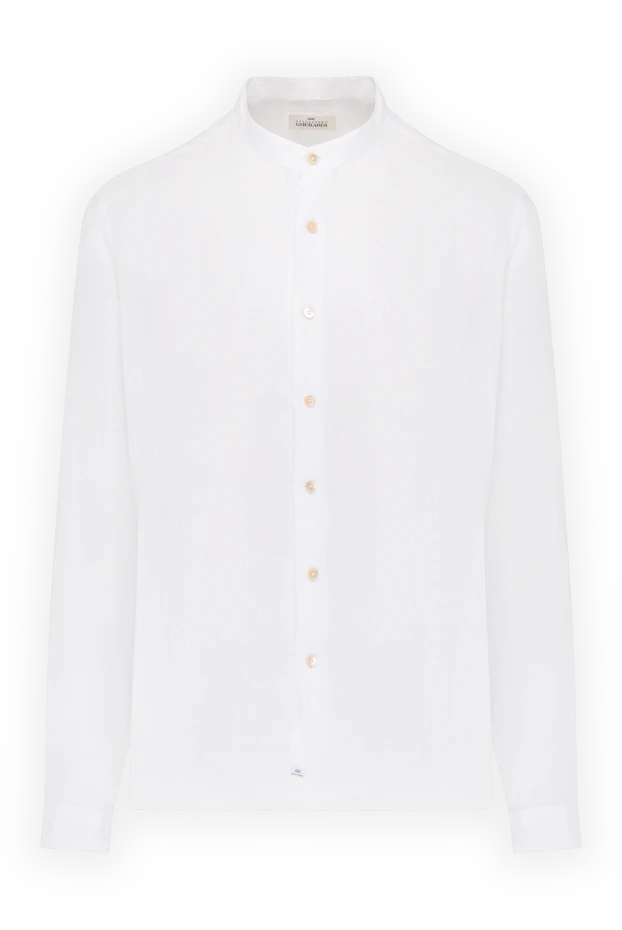 Alessandro Gherardi man white men's linen shirt купить с ценами и фото 179095 - photo 1