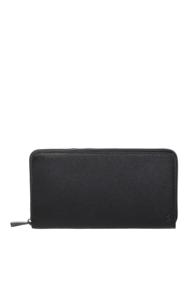 Serapian man black men's clutch made of genuine leather купить с ценами и фото 179139 - photo 1