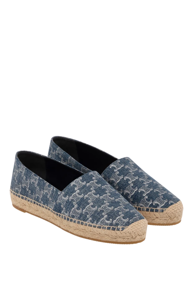 Celine woman women's blue cotton espadrilles 179148 - photo 3