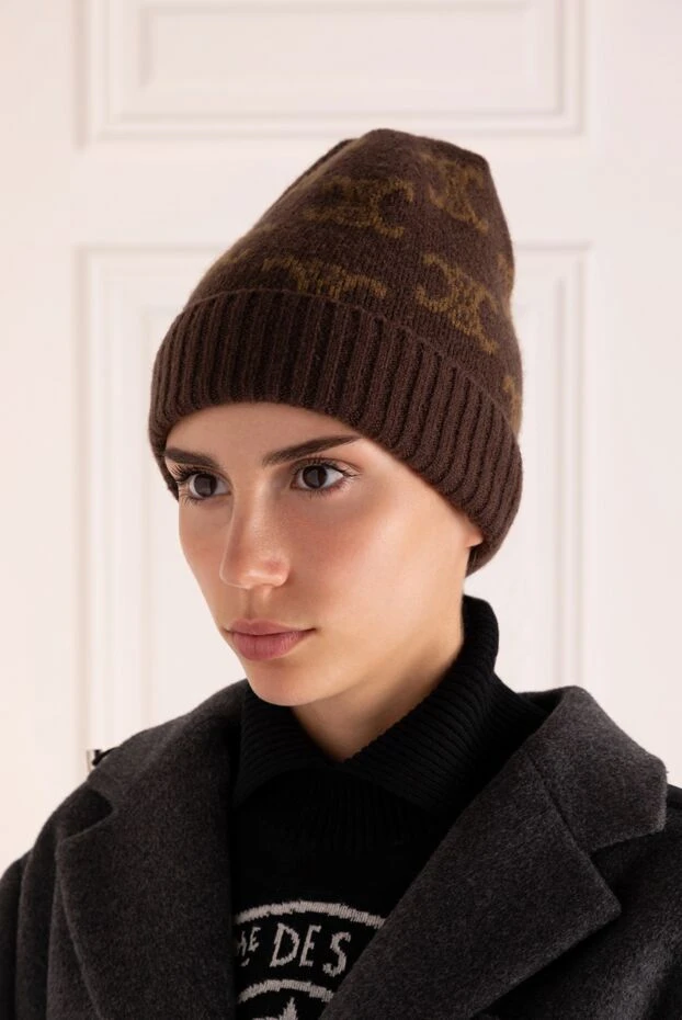 Celine woman women's brown hat купить с ценами и фото 179181 - photo 2