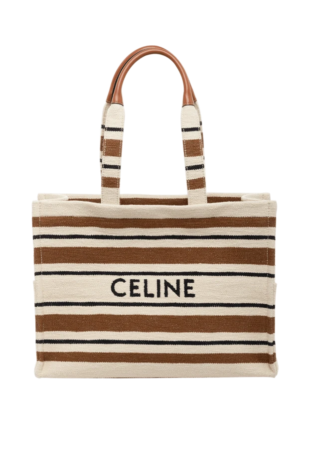 Celine woman women's beige textile bag купить с ценами и фото 179190 - photo 1