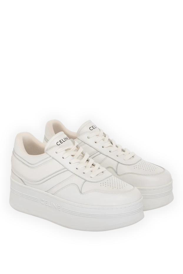 Celine woman white women's sneakers made of genuine leather 179192 - photo 3