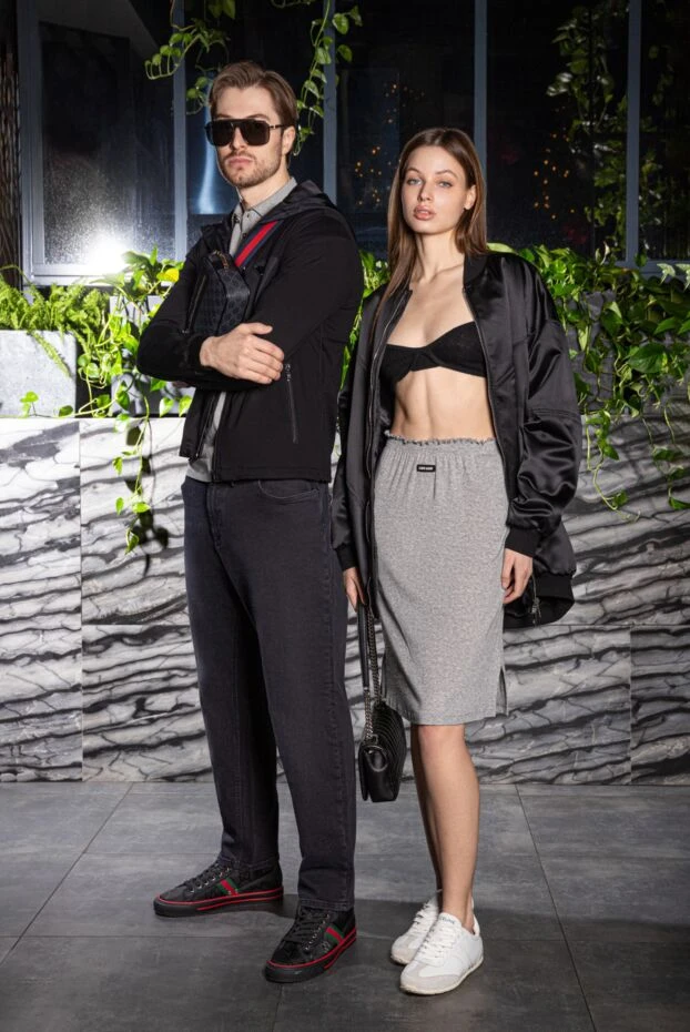 Celine women's white genuine leather sneakers with logo 179192 - photo 3