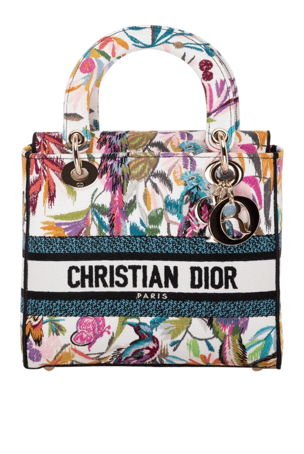 Dior woman women's blue textile bag купить с ценами и фото 179200 - photo 1