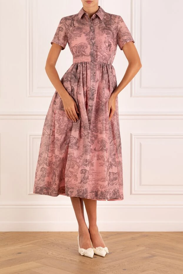 Dior woman women's pink cotton dress купить с ценами и фото 179205 - photo 2