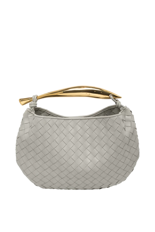 Bottega Veneta Әйелдер боз қозы терісінен тігілген әйелдер сөмкесі купить с ценами и фото 179225 - фото 1